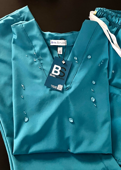 Scrub color azul verde