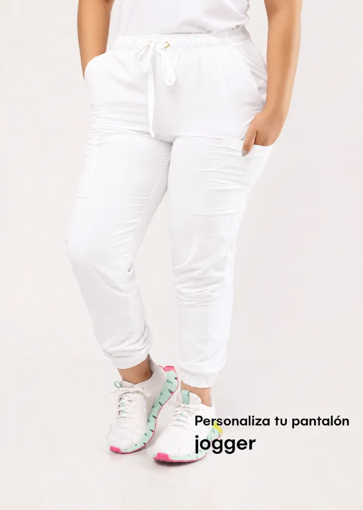 Mujer jogger fajado - Blanco.webp