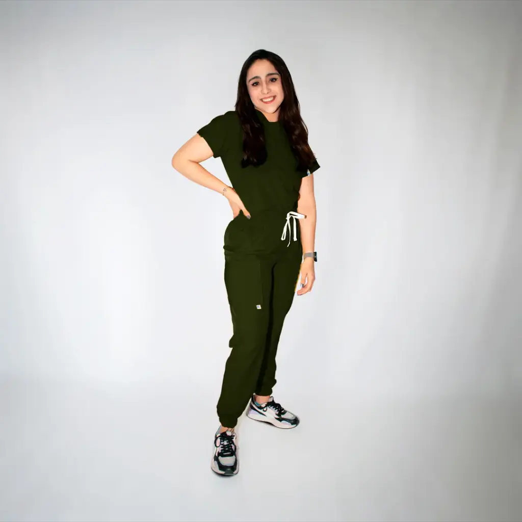 Brave Woman - Color Verde Militar (2XS, Manga Corta, 2XS, Normal, Jogger)