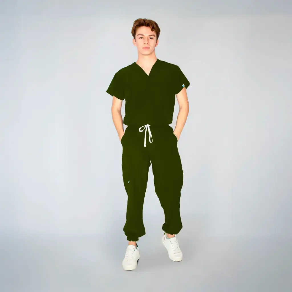 Energy Man - Color Verde Militar (2XS, Manga Corta, 2XS, Normal, Jogger)