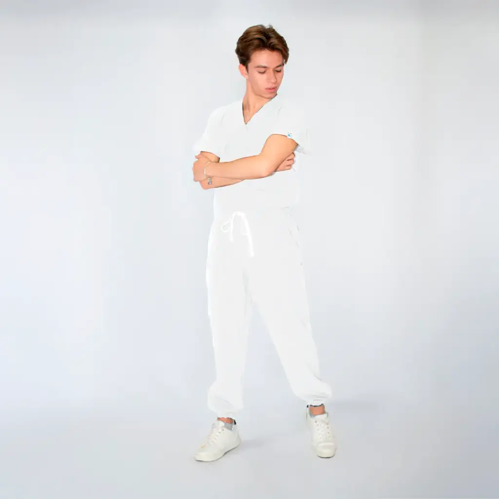 Energy Man - Color Blanco (2XS, Manga Corta, 2XS, Normal, Jogger)