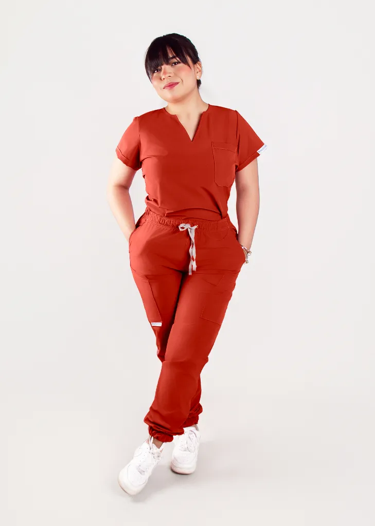 Pulse Woman - Color Terracota (2XS, Manga Corta, 2XS, Normal, Jogger)