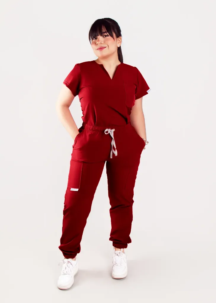 Pulse Woman - Color Vino (2XS, Manga Corta, 2XS, Normal, Jogger)