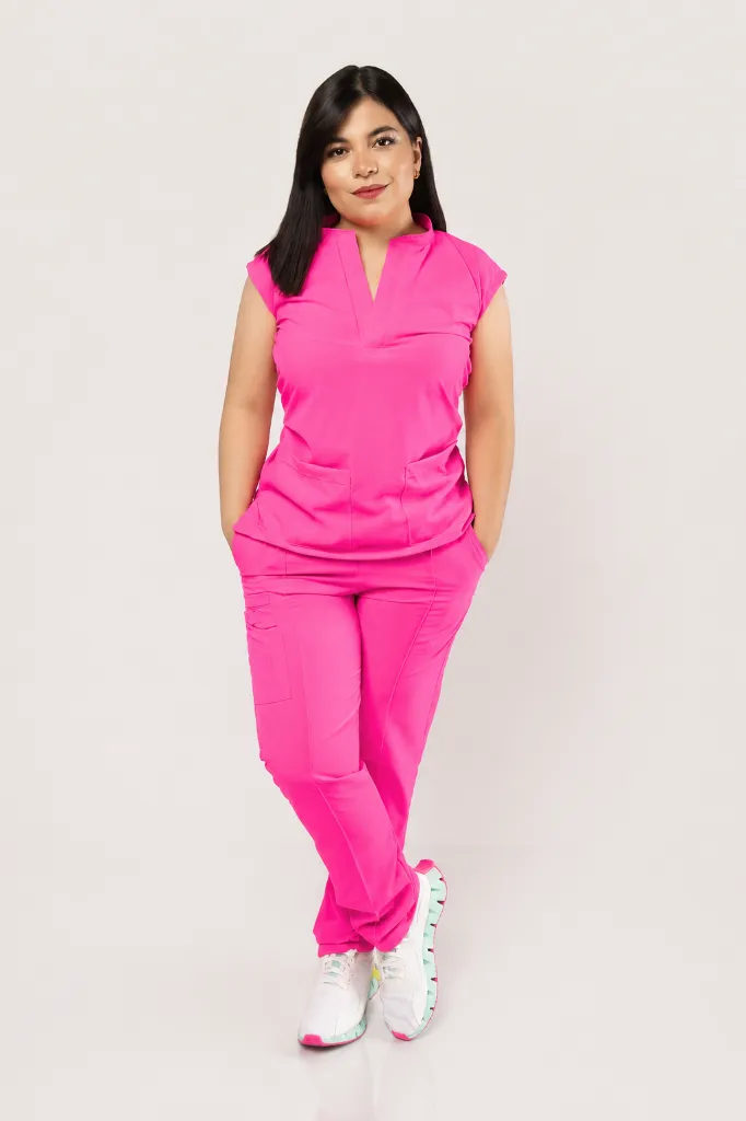 Flow Woman - MAGENTA (2XS, Manga Corta, 2XS, Normal, Jogger)